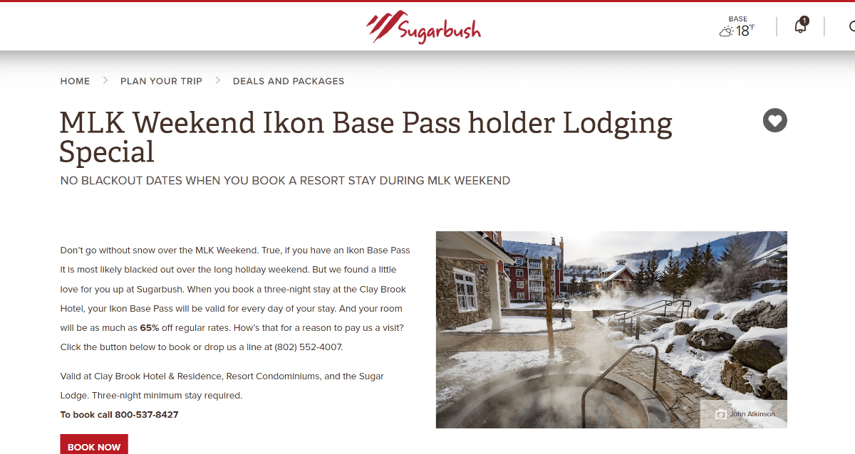 How Sugarbush is turning Ikon Pass blackouts into lodging reservations